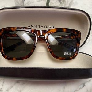 Ann Taylor Tortoiseshell frame sunglasses with UV protection